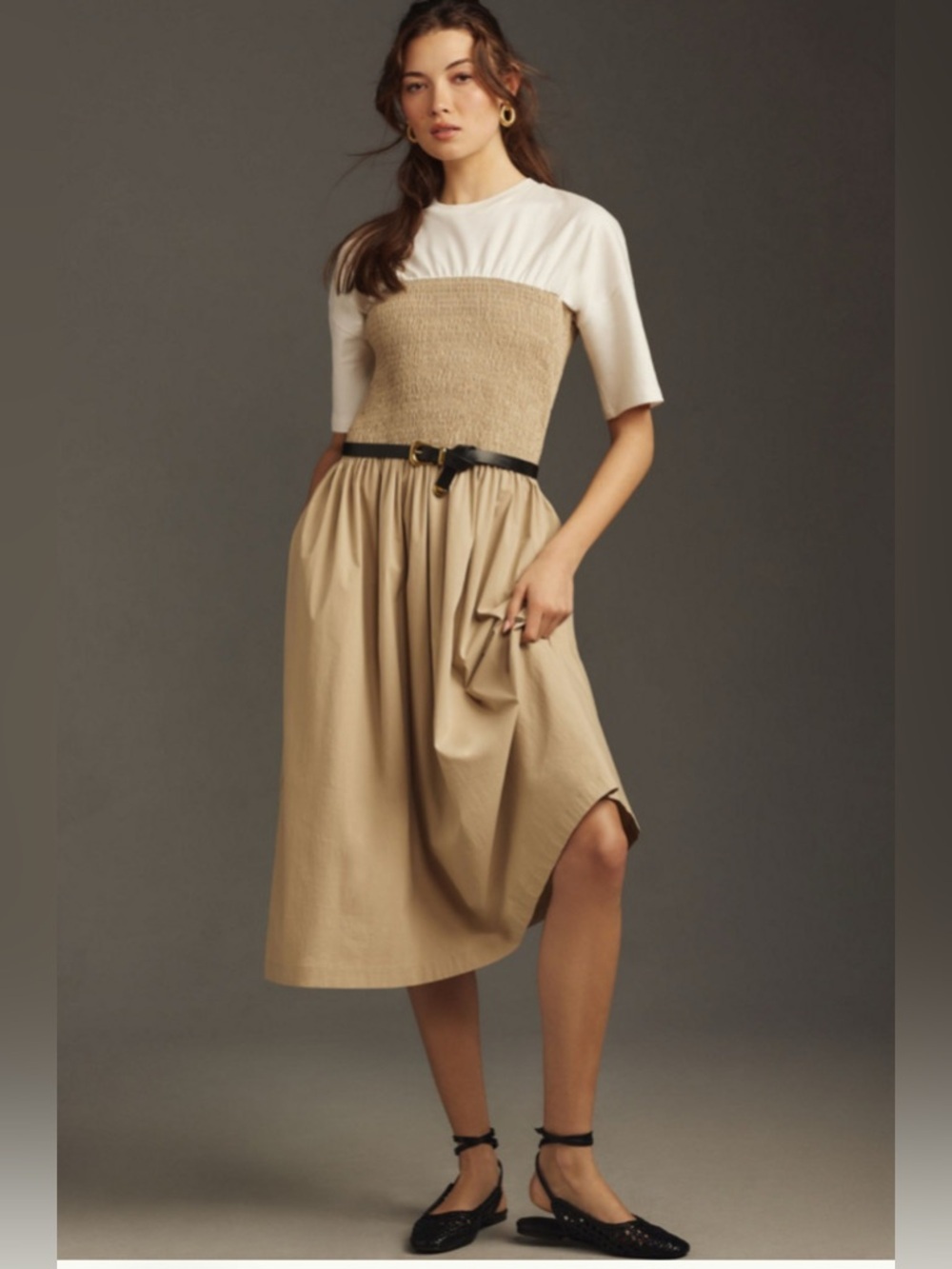 Maeve The Lilou Twofer Midi Dress XXSmall